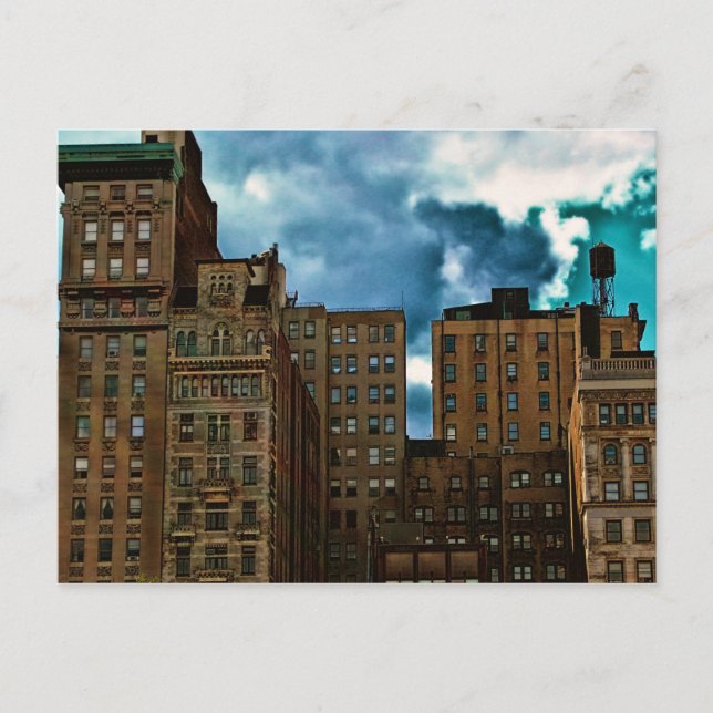 Carte Postale Ligne de bâtiments à New York (Devant)