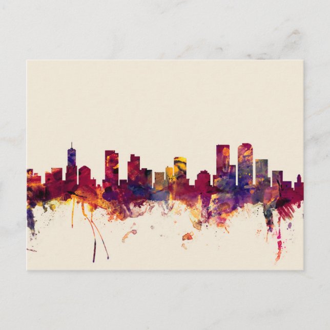 Carte Postale Ligne de Denver Colorado (Devant)