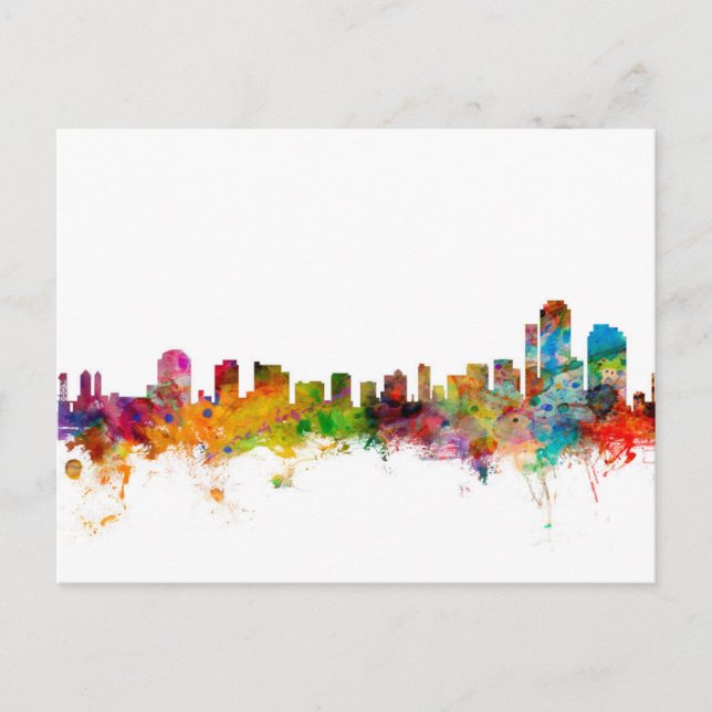 Carte Postale Ligne de Wilmington Delaware (Devant)