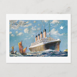 Carte Postale Ligne d'étoile blanche