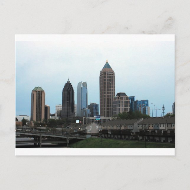 Carte Postale Ligne d'horizon Atlanta, Géorgie (Devant)