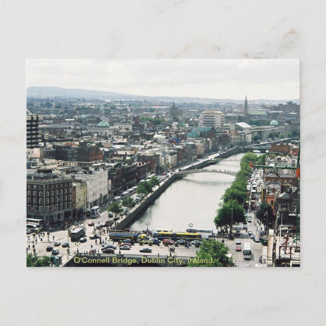Carte Postale Ligne d'horizon de Dublin, pont O'Connell (Devant)