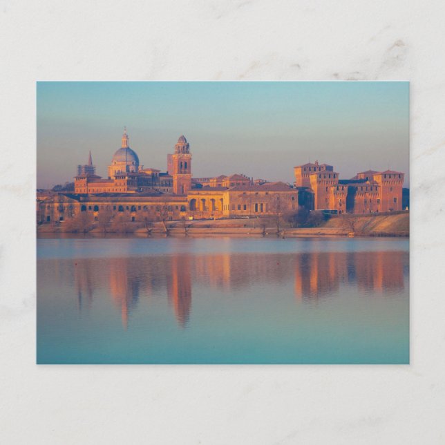 Carte Postale Ligne d'horizon de la ville italienne de Mantoue (Devant)