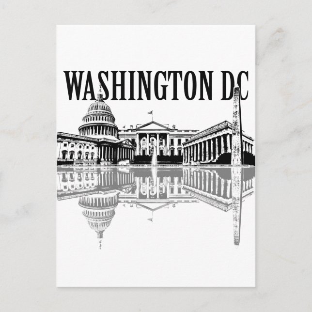 Carte Postale Ligne d'horizon de Washington Dc (Devant)