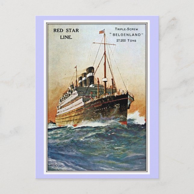 Carte Postale Ligne rouge vintage Belgenland (Devant)