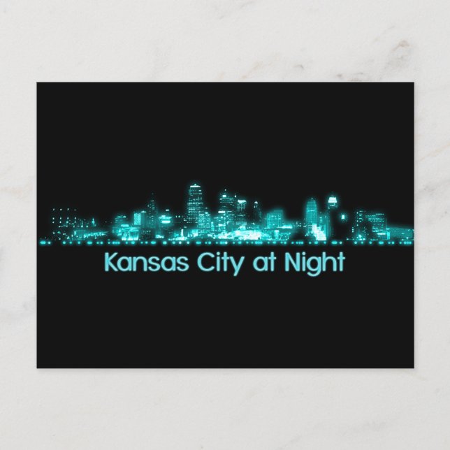 Carte Postale Ligne Skyline de Kansas City (Devant)