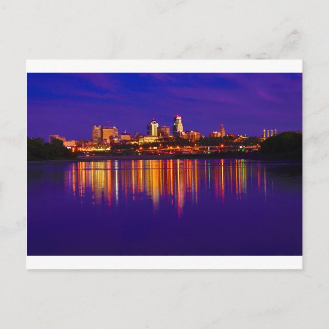 Carte Postale Ligne Skyline de Kansas City (Devant)