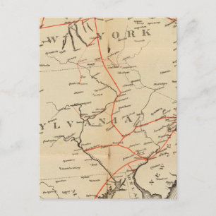 Carte Postale Lignes et connexions de circuits métalliques