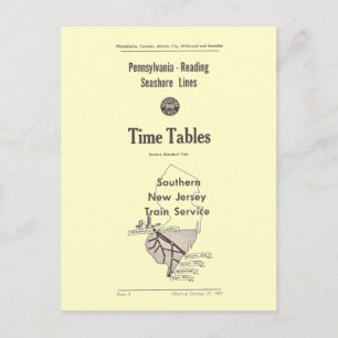 Carte Postale Lignes Seashore de lecture Pennsylvanie 1957