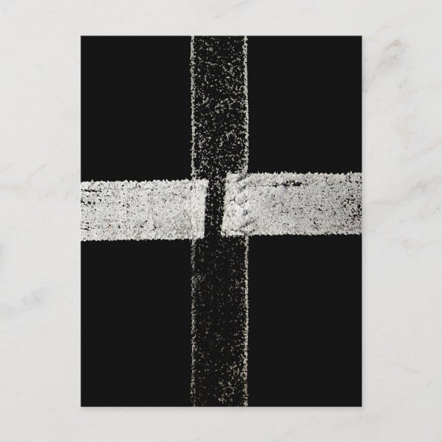 Carte Postale Lignes transversales peintes sur route (Devant)