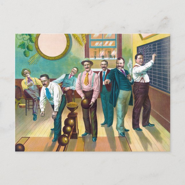 Carte Postale Ligue de Bowling (Devant)