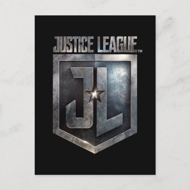 Carte Postale Ligue de Justice | Bouclier JL métallique (Devant)