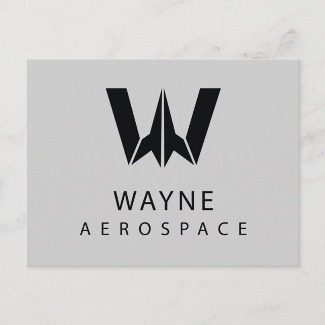 Carte Postale Ligue de Justice | Logo Wayne Aerospace (Devant)