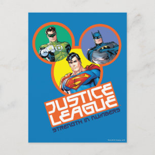 Carte Postale Ligue de la Justice "Force en chiffres"
