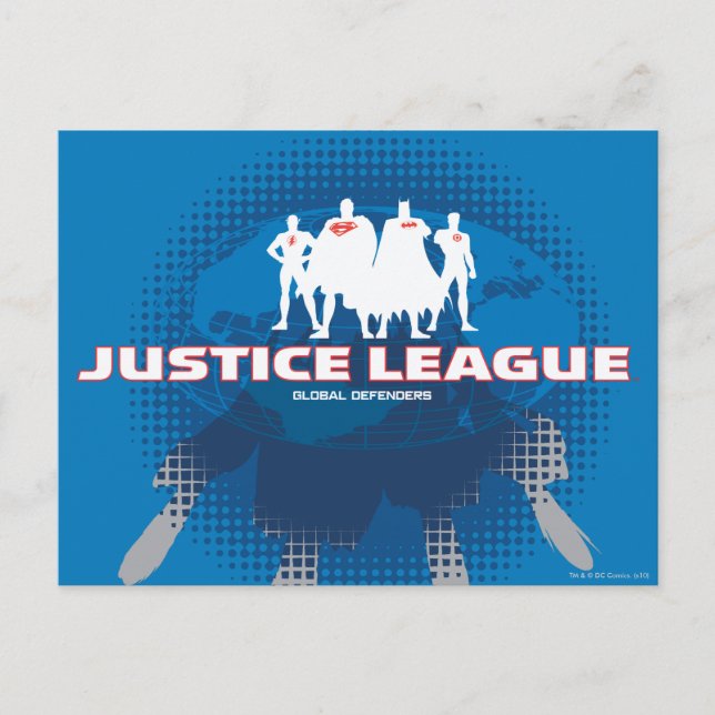 Carte Postale Ligue de la justice pour les défenseurs mondiaux (Devant)