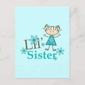 Carte Postale Lil Sister Stick Figure Girl