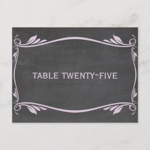 Carte postale Lilac Flourd Chalkboard Numéro de ta
