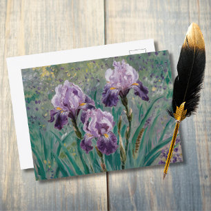 Carte Postale Lilac Irises, Iris Mauves, Claude Monet