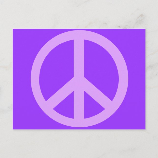 Carte Postale Lilac Signes de Paix (Devant)