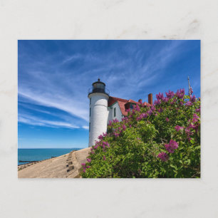 Carte Postale Lilacs au phare Point Betsie