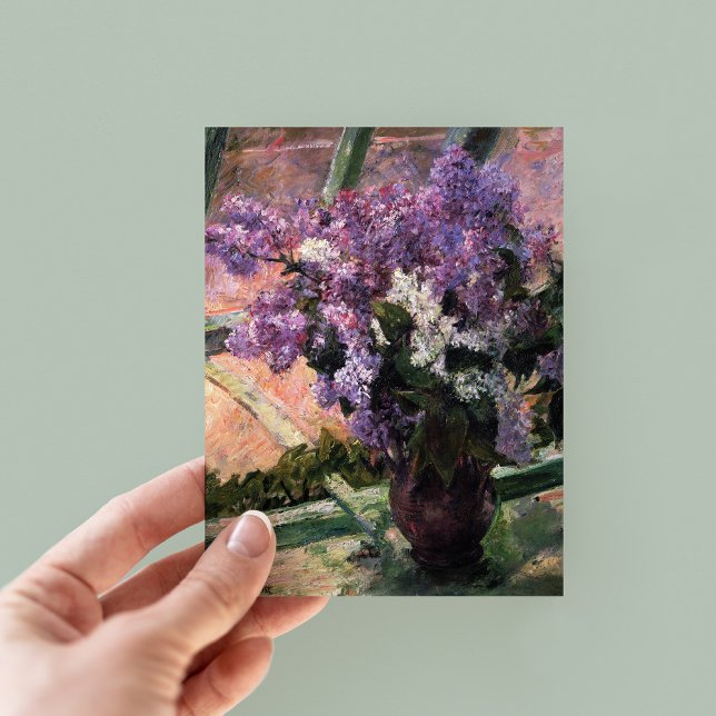 Carte Postale Lilacs dans une fenêtre | Mary Cassatt (Créateur téléchargé)