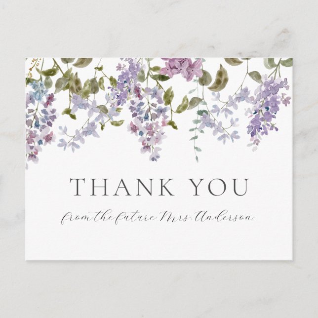 Carte Postale Lilas et Lavande Merci (Devant)