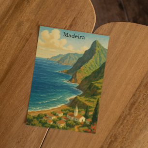 Carte Postale L'île Atlantique de Madère Vintage voyage
