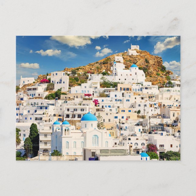 Carte Postale L'île de Chora d'Ios à Cyclades, Grèce (Devant)