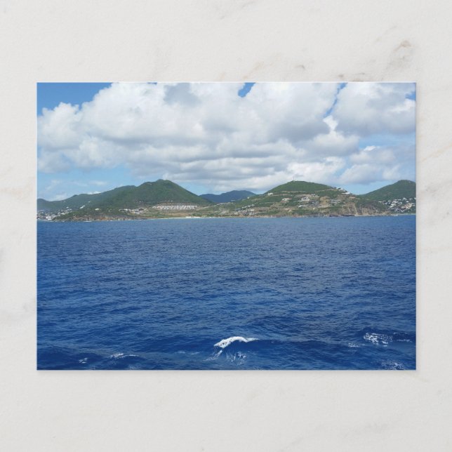Carte Postale L'île de Saint-Martin aux beaux jours (Devant)