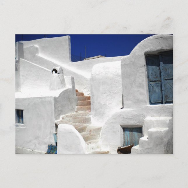 Carte Postale L'île de Thirasia au-dessus de Santorin (Devant)