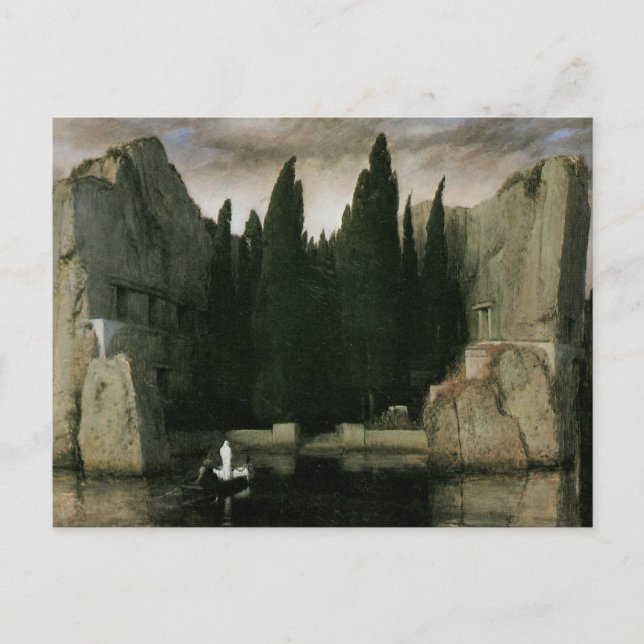 Carte Postale L'île des morts par Arnold Bocklin, Symbolisme Art (Devant)