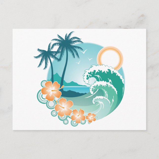 Carte Postale L'île tropicale (Devant)
