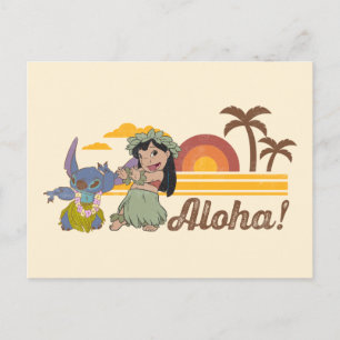 Carte Postale Lilo et Stitch   Aloha