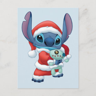 Carte Postale Lilo & Stitch   Santa Claus Stitch