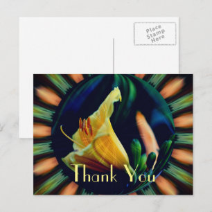 Carte postale Lily Abstrait Merci floral