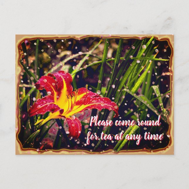 Carte Postale Lily Come pour le thé (Devant)
