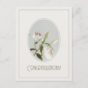 Carte Postale Lily élégant vintage Félicitations