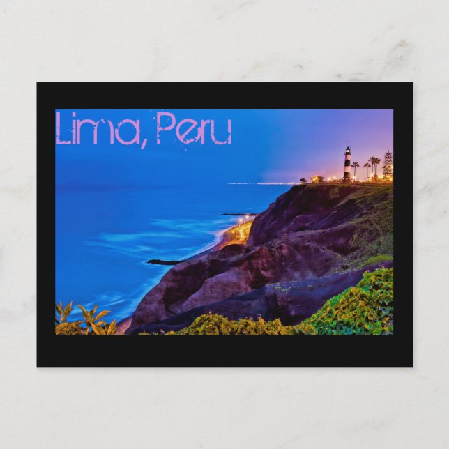 Carte Postale Lima, Pérou, district de Miraflores, S.A. (Devant)