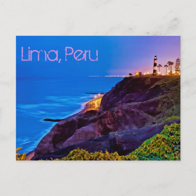 Carte Postale Lima, Pérou, district de Miraflores, S.A. (Devant)