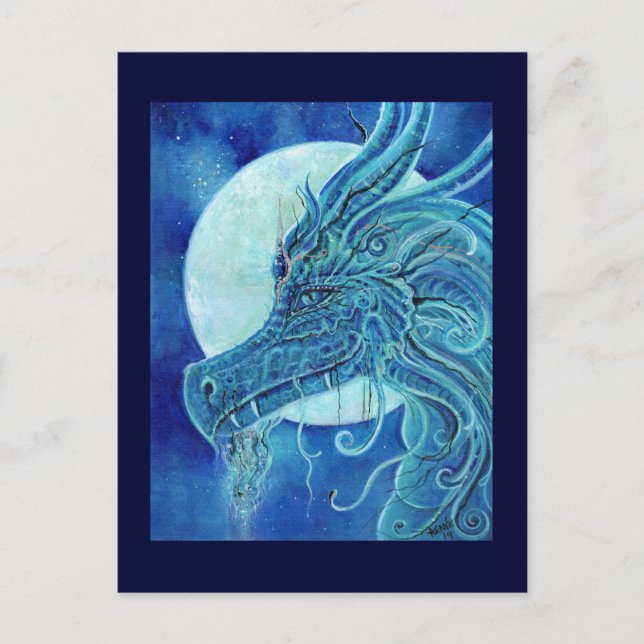 Carte Postale L'imaginaire du dragon bleu par Renee Lavoie (Devant)
