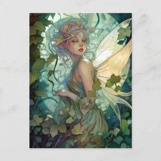 Carte Postale L'Imaginaire Fairy Green Woodland (Devant)