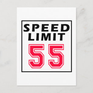 Carte Postale Limite de vitesse 55 dessins d'anniversaire
