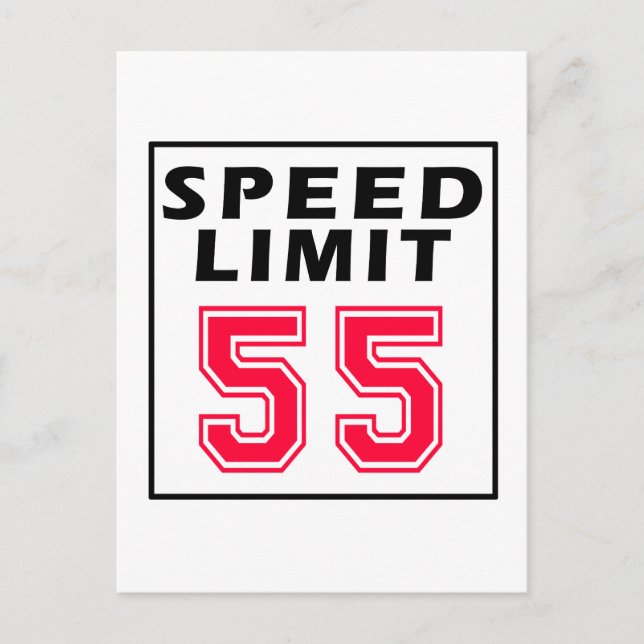Carte Postale Limite de vitesse 55 dessins d'anniversaire (Devant)