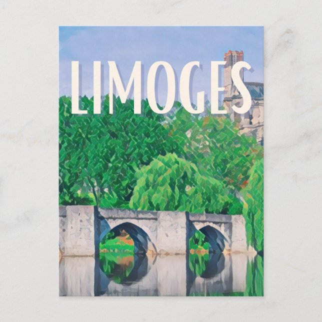 Carte Postale Limoges Photo Vintage  (Devant)
