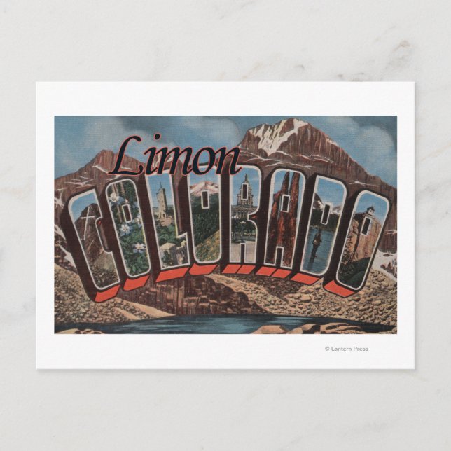 Carte Postale Limon, ColoradoGrandes lettres ScènesLimon, CO (Devant)