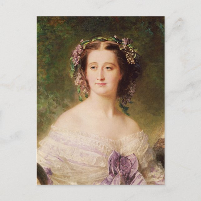 Carte Postale L'impératrice Eugénie et ses dames en attente (Devant)