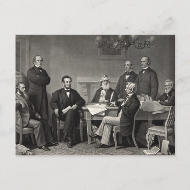 Carte Postale Lincoln Lecture de la proclamation d'émancipation (Devant)