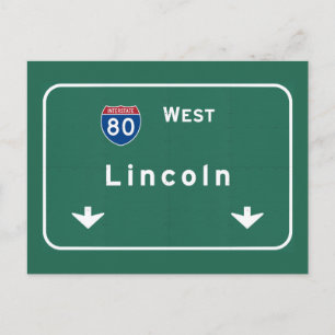 Carte Postale Lincoln Nebraska ne Interstate Highway Freeway :