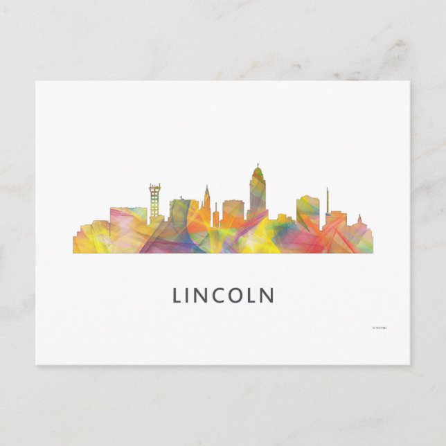 CARTE POSTALE LINCOLN, NEBRASKA SKYLINE WB1 (Devant)