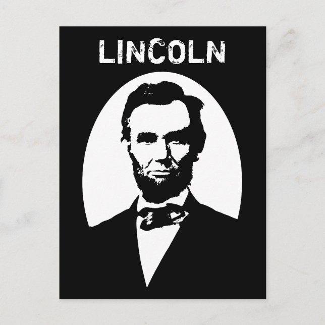 Carte Postale Lincoln noir et blanc (Devant)